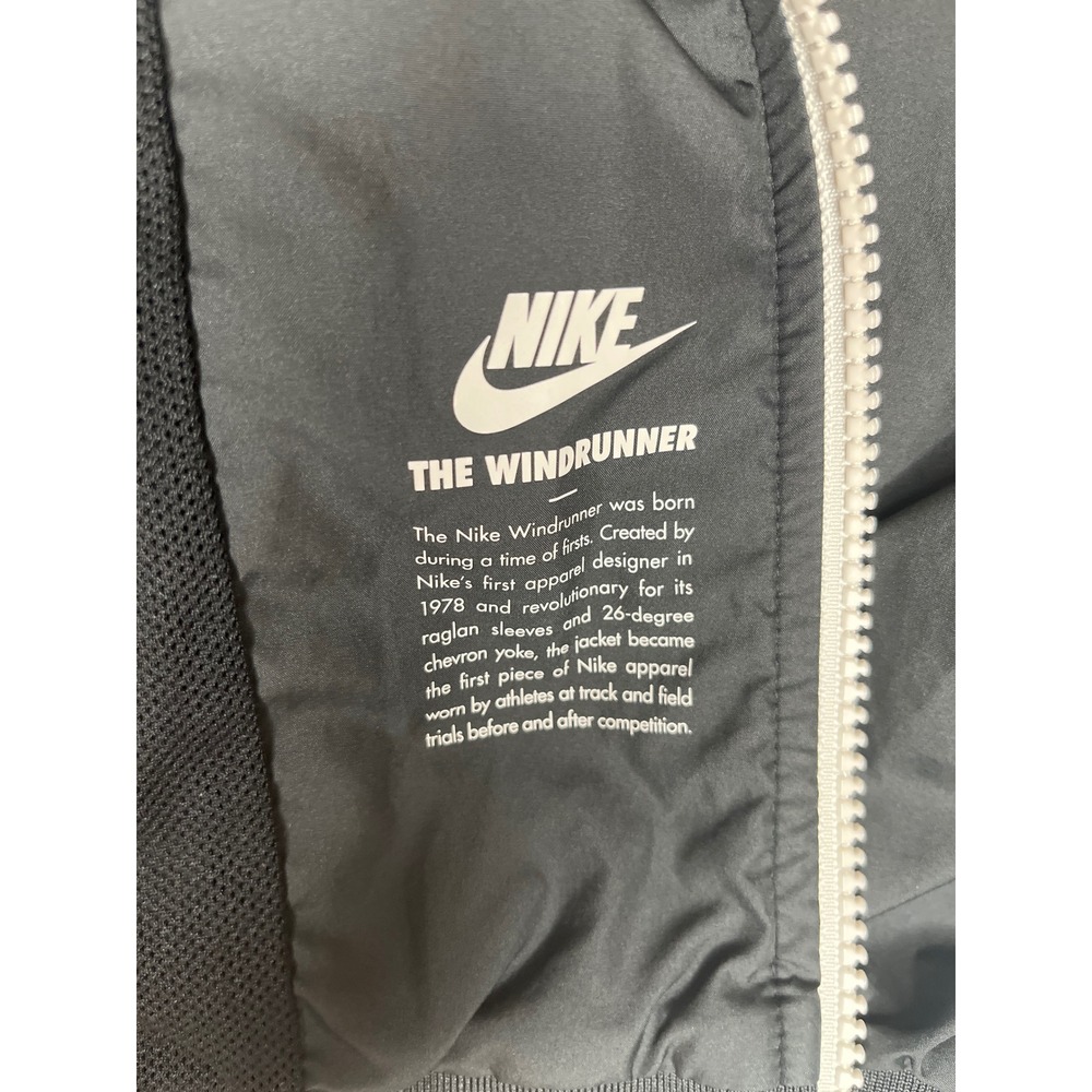 Nike Windrunner Jacket Y2K Black White Logo Hooded Zip Up Athletic Women's Small - Picture 5 of 6